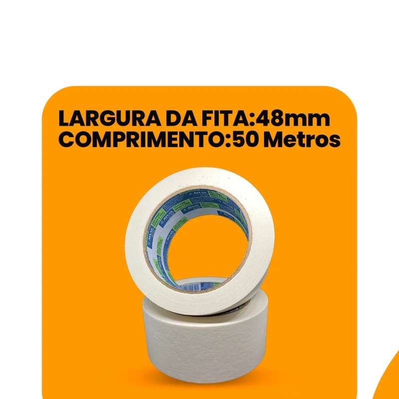 FITA CREPE BRANCA 48MM X 50M