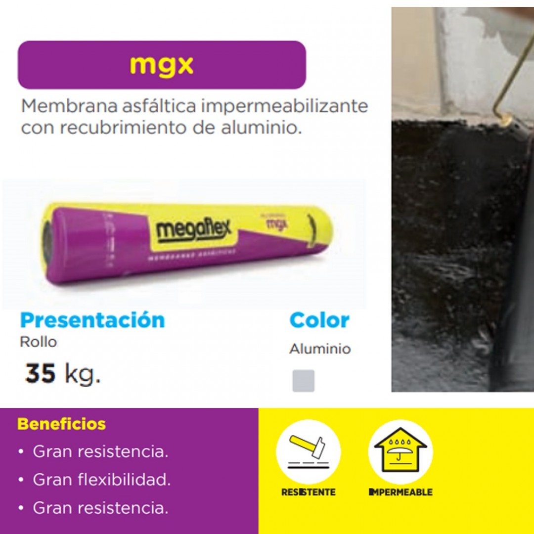 MANTA ASFALTICA ALUMINIO - MGX400 35KG - TERRACOTA